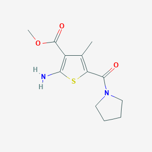 methyl 2-amino-4-methyl-5-(1-pyrrolidinylcarbonyl)-3-thiophenecarboxylate