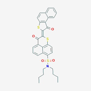 molecular formula C32H29NO4S3 B420558 N,N-dibutyl-3-oxo-2-(1-oxonaphtho[2,1-b]thien-2(1H)-ylidene)-2,3-dihydrobenzo[de]thiochromene-7-sulfonamide 