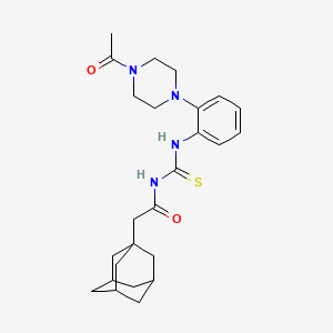 N-({[2-(4-acetyl-1-piperazinyl)phenyl]amino}carbonothioyl)-2-(1-adamantyl)acetamide