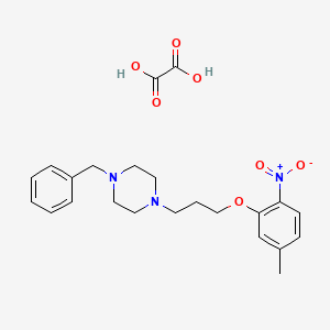 1-Benzyl-4-[3-(5-methyl-2-nitrophenoxy)propyl]piperazine;oxalic acid