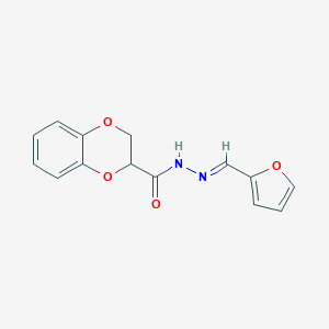 molecular formula C14H12N2O4 B420563 N'-(2-furylmethylene)-2,3-dihydro-1,4-benzodioxine-2-carbohydrazide CAS No. 301307-60-8