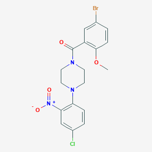 1-(5-bromo-2-methoxybenzoyl)-4-(4-chloro-2-nitrophenyl)piperazine