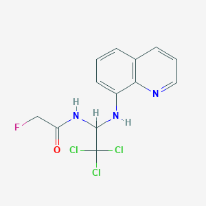 molecular formula C13H11Cl3FN3O B420565 2-Fluoro-N-[2,2,2-trichloro-1-(quinolin-8-ylamino)-ethyl]-acetamide 