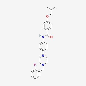 N-{4-[4-(2-fluorobenzyl)-1-piperazinyl]phenyl}-4-isobutoxybenzamide