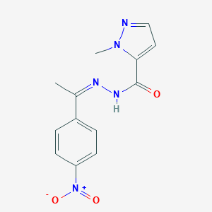 molecular formula C13H13N5O3 B420574 N'-(1-{4-nitrophenyl}ethylidene)-1-methyl-1H-pyrazole-5-carbohydrazide 