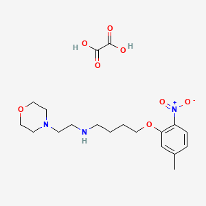 4-(5-methyl-2-nitrophenoxy)-N-(2-morpholin-4-ylethyl)butan-1-amine;oxalic acid