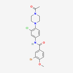 N-[4-(4-acetyl-1-piperazinyl)-3-chlorophenyl]-3-bromo-4-methoxybenzamide