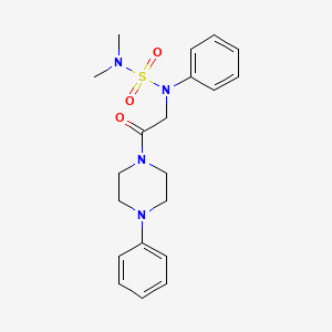 molecular formula C20H26N4O3S B4205757 Dimethyl({[2-oxo-2-(4-phenylpiperazin-1-YL)ethyl](phenyl)sulfamoyl})amine 