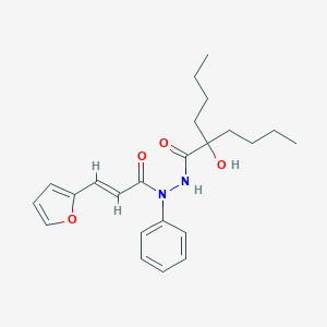 molecular formula C23H30N2O4 B420578 2-butyl-N'-[3-(2-furyl)acryloyl]-2-hydroxy-N'-phenylhexanohydrazide 