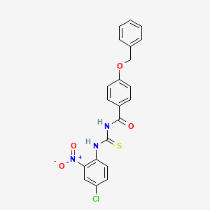 molecular formula C21H16ClN3O4S B4205814 4-(benzyloxy)-N-[(4-chloro-2-nitrophenyl)carbamothioyl]benzamide 