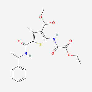 methyl 2-{[ethoxy(oxo)acetyl]amino}-4-methyl-5-{[(1-phenylethyl)amino]carbonyl}-3-thiophenecarboxylate