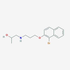 molecular formula C16H20BrNO2 B4205835 1-[3-(1-Bromonaphthalen-2-yl)oxypropylamino]propan-2-ol 