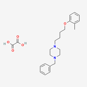 1-Benzyl-4-[4-(2-methylphenoxy)butyl]piperazine;oxalic acid