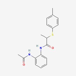 N-(2-acetamidophenyl)-2-(4-methylphenyl)sulfanylpropanamide