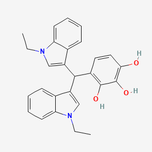 molecular formula C27H26N2O3 B4205903 4-[bis(1-ethyl-1H-indol-3-yl)methyl]-1,2,3-benzenetriol 