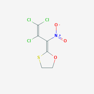 molecular formula C6H4Cl3NO3S B420591 2-(2,3,3-Trichloro-1-nitro-2-propenylidene)-1,3-oxathiolane 