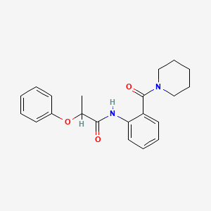 2-phenoxy-N-[2-(1-piperidinylcarbonyl)phenyl]propanamide