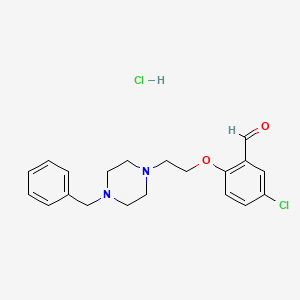 molecular formula C20H24Cl2N2O2 B4205918 2-[2-(4-Benzylpiperazin-1-yl)ethoxy]-5-chlorobenzaldehyde;hydrochloride 