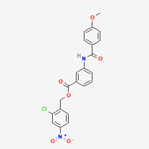 2-chloro-4-nitrobenzyl 3-[(4-methoxybenzoyl)amino]benzoate