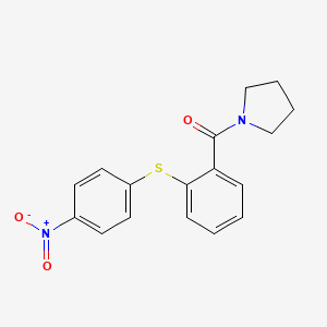 {2-[(4-Nitrophenyl)sulfanyl]phenyl}(1-pyrrolidinyl)methanone