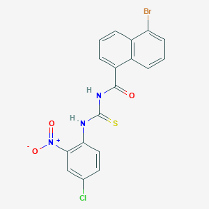 5-bromo-N-{[(4-chloro-2-nitrophenyl)amino]carbonothioyl}-1-naphthamide