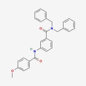 N~1~,N~1~-Dibenzyl-3-[(4-methoxybenzoyl)amino]benzamide