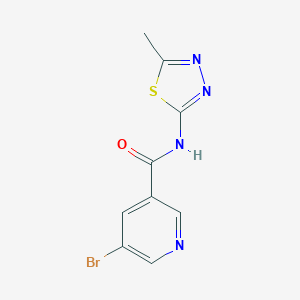 molecular formula C9H7BrN4OS B420599 5-bromo-N-(5-methyl-1,3,4-thiadiazol-2-yl)nicotinamide CAS No. 313521-51-6