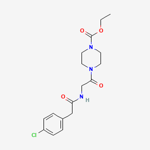 molecular formula C17H22ClN3O4 B4205994 ethyl 4-{N-[(4-chlorophenyl)acetyl]glycyl}-1-piperazinecarboxylate 