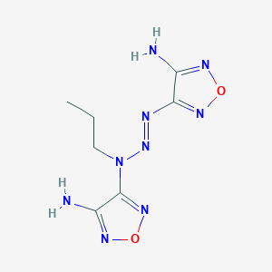 molecular formula C7H11N9O2 B420600 4-[3-(4-Amino-1,2,5-oxadiazol-3-yl)-1-propyl-2-triazenyl]-1,2,5-oxadiazol-3-ylamine 