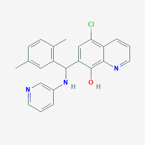 molecular formula C23H20ClN3O B4206004 5-Chloro-7-[(2,5-dimethylphenyl)-(pyridin-3-ylamino)methyl]quinolin-8-ol 