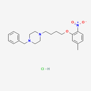 1-Benzyl-4-[4-(5-methyl-2-nitrophenoxy)butyl]piperazine;hydrochloride