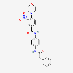 4-(morpholin-4-yl)-3-nitro-N-{4-[(phenylacetyl)amino]phenyl}benzamide