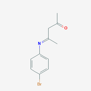 molecular formula C11H12BrNO B420603 (4E)-4-[(4-bromophenyl)imino]pentan-2-one 