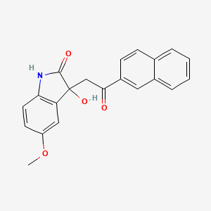 3-hydroxy-5-methoxy-3-[2-(2-naphthyl)-2-oxoethyl]-1,3-dihydro-2H-indol-2-one