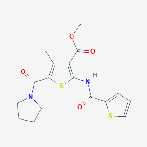 methyl 4-methyl-5-(1-pyrrolidinylcarbonyl)-2-[(2-thienylcarbonyl)amino]-3-thiophenecarboxylate