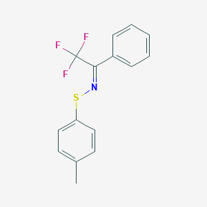 molecular formula C15H12F3NS B420604 2,2,2-trifluoro-1-phenylethanone S-(4-methylphenyl)thioxime 
