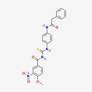 4-methoxy-3-nitro-N-[({4-[(phenylacetyl)amino]phenyl}amino)carbonothioyl]benzamide