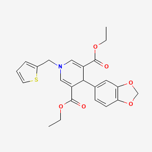 diethyl 4-(1,3-benzodioxol-5-yl)-1-(2-thienylmethyl)-1,4-dihydro-3,5-pyridinedicarboxylate