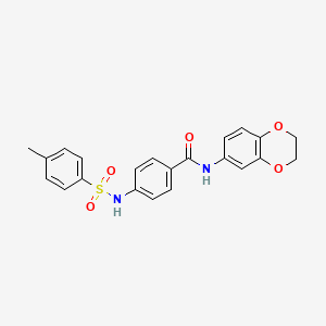 N-(2,3-DIHYDRO-1,4-BENZODIOXIN-6-YL)-4-(4-METHYLBENZENESULFONAMIDO)BENZAMIDE