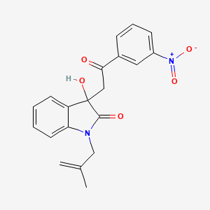 3-hydroxy-1-(2-methyl-2-propen-1-yl)-3-[2-(3-nitrophenyl)-2-oxoethyl]-1,3-dihydro-2H-indol-2-one