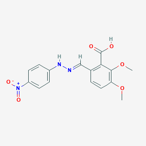 molecular formula C16H15N3O6 B420610 6-(2-{4-Nitrophenyl}carbohydrazonoyl)-2,3-dimethoxybenzoic acid 