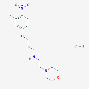 3-(3-methyl-4-nitrophenoxy)-N-(2-morpholin-4-ylethyl)propan-1-amine;hydrochloride