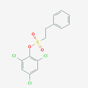 molecular formula C14H11Cl3O3S B420611 2,4,6-Trichlorophenyl 2-phenylethanesulfonate 
