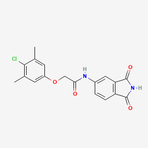 2-(4-chloro-3,5-dimethylphenoxy)-N-(1,3-dioxo-2,3-dihydro-1H-isoindol-5-yl)acetamide