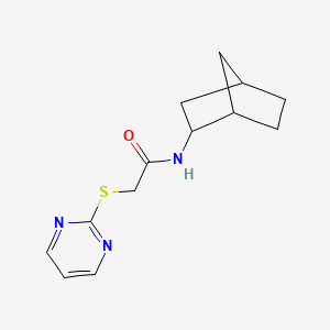 N-(2-bicyclo[2.2.1]heptanyl)-2-pyrimidin-2-ylsulfanylacetamide