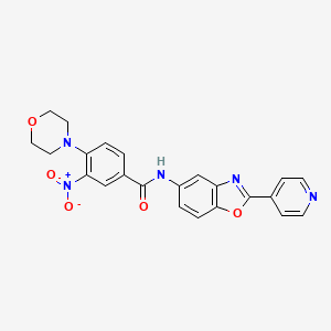 4-(4-morpholinyl)-3-nitro-N-[2-(4-pyridinyl)-1,3-benzoxazol-5-yl]benzamide