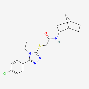 N-bicyclo[2.2.1]hept-2-yl-2-{[5-(4-chlorophenyl)-4-ethyl-4H-1,2,4-triazol-3-yl]thio}acetamide