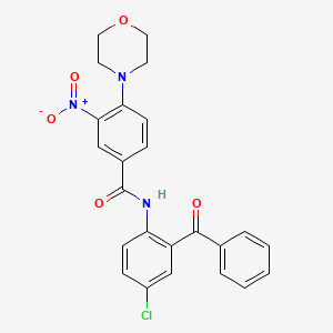 molecular formula C24H20ClN3O5 B4206199 N-(2-benzoyl-4-chlorophenyl)-4-(4-morpholinyl)-3-nitrobenzamide 