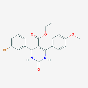 molecular formula C20H19BrN2O4 B420620 Ethyl 4-(3-bromophenyl)-6-(4-methoxyphenyl)-2-oxo-1,2,3,4-tetrahydro-5-pyrimidinecarboxylate 