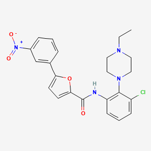 N-[3-chloro-2-(4-ethyl-1-piperazinyl)phenyl]-5-(3-nitrophenyl)-2-furamide